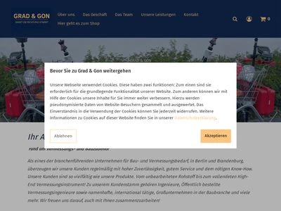 Website von Grad & Gon Dienstleistungsgesellschaft für Bauwesen und Vermessung mbH