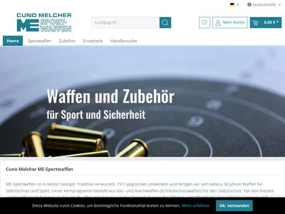 Website von ME-Sportwaffen GmbH & Co. KG