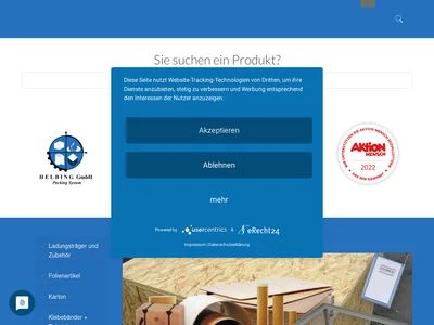 Website von Helbing GmbH Packing Systems