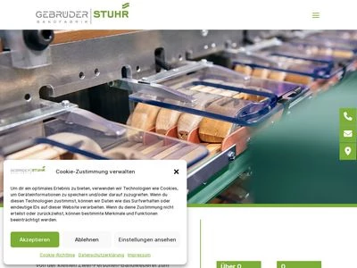 Website von Gebrüder Stuhr GmbH