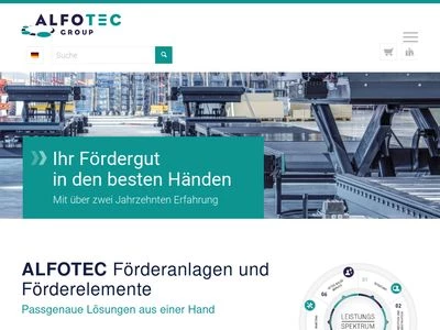 Website von ALFOTEC GmbH