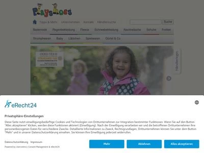 Website von Playshoes GmbH