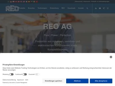 Website von REO AG