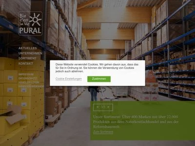 Website von Pural Vertriebs GmbH