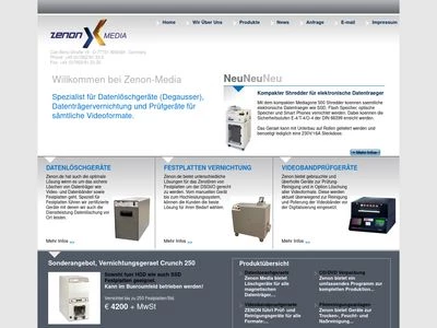 Website von  ZENON MEDIA GmbH