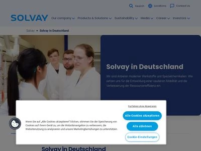 Website von Solvay GmbH