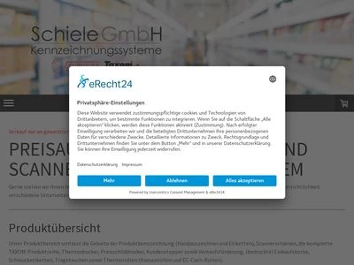 Website von Schiele GmbH