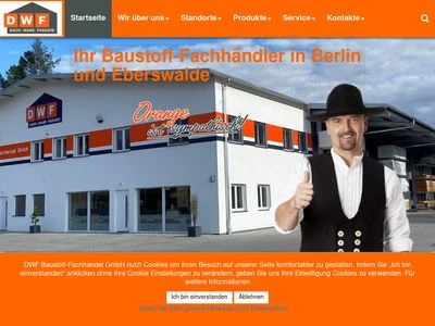 Website von DWF Baustoff-Fachhandel GmbH