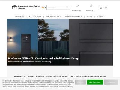 Website von Briefkasten Manufaktur Lippe GmbH