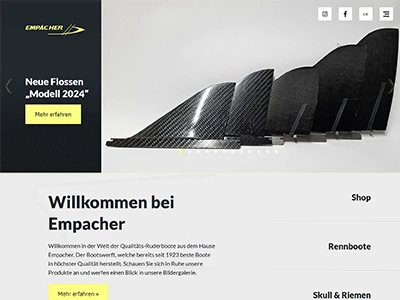 Website von Bootswerft Empacher GmbH