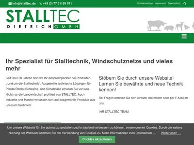 Website von STALLTEC DIETRICH GMBH