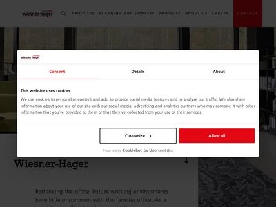 Website von Wiesner-Hager Möbel GmbH
