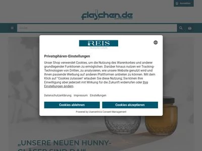 Website von Reis Flaschengroßhandel GmbH