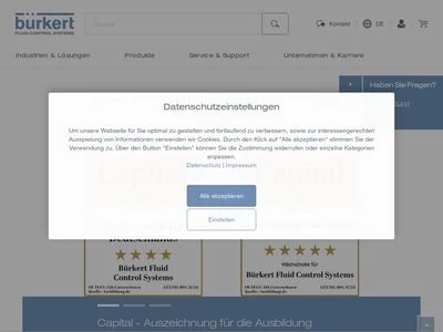 Website von Christian Bürkert GmbH & Co. KG