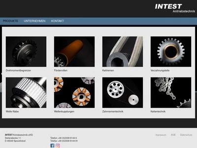 Website von INTEST Antriebstechnik oHG