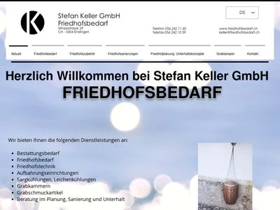 Website von Stefan Keller GmbH Friedhofsbedarf