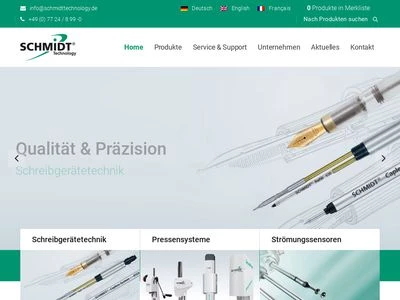 Website von SCHMIDT Technology GmbH
