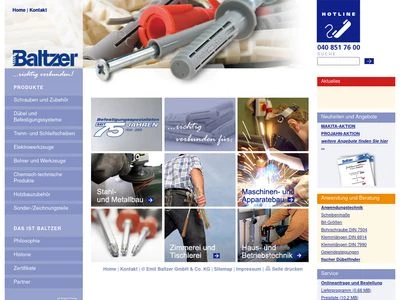 Website von Emil Baltzer GmbH
