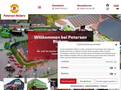 Website von Petersen-Rickers GmbH & Co. KG