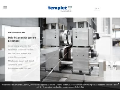 Website von TEMPLET Deutschland GmbH