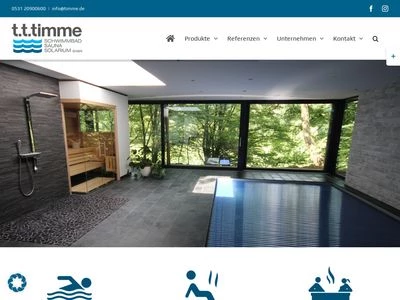 Website von t.t.timme Schwimmbad Sauna Solarium GmbH