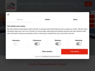 Website von Gorter Deutschland GmbH