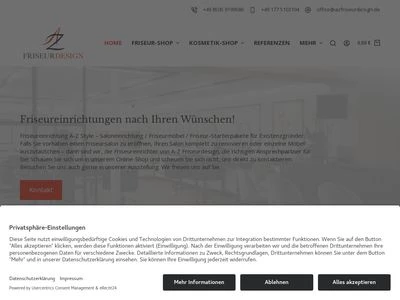 Website von A-Z Style & Design