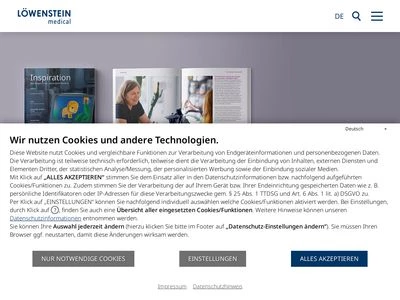 Website von Löwenstein Medical Innovation GmbH & Co. KG