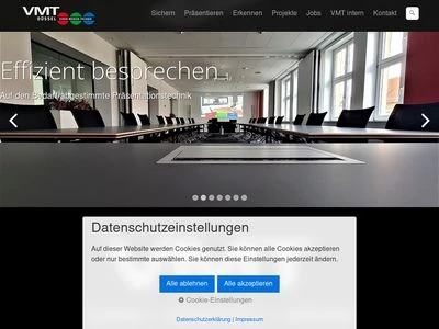 Website von VMT Düssel - Video-Medien-Technik GmbH