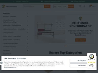 Website von BB-Verpackungen GmbH