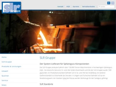 Website von SLR Giesserei St. Leon-Rot GmbH