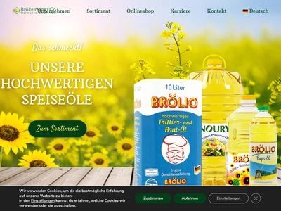 Website von Brökelmann & Co - Oelmühle GmbH & Co