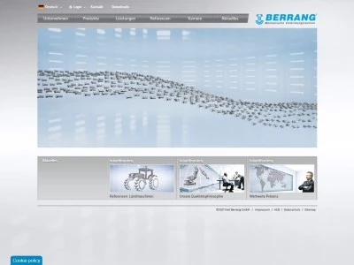 Website von Karl Berrang GmbH