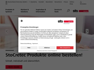 Website von StoCretec GmbH