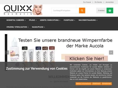 Website von QUIXX-Kosmetik
