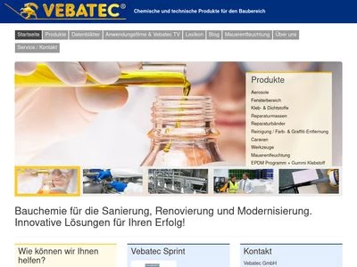 Website von VEBATEC - Chemische und Technische Produkte GmbH