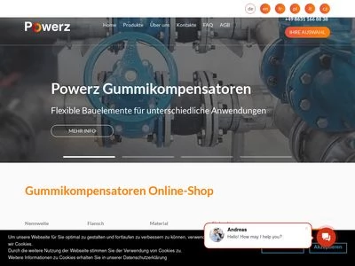 Website von Powerz GmbH