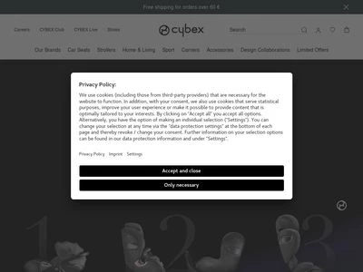 Website von Cybex GmbH