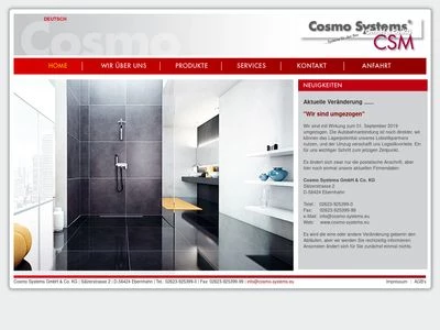 Website von Cosmo Systems GmbH & Co. KG
