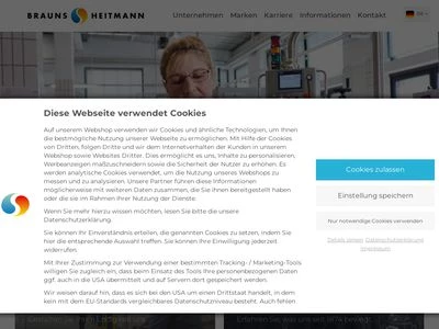 Website von  Brauns-Heitmann GmbH & Co.KG