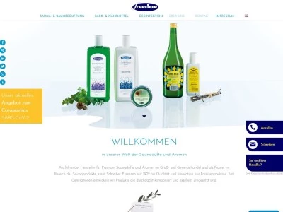 Website von Schreiber Essenzen GmbH & Co KG