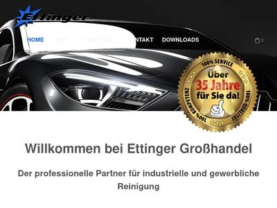 Website von Ettinger Reinigungstechnik