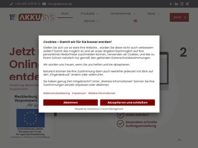 Website von AKKU SYS Akkumulator- und Batterietechnik Nord GmbH