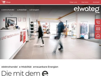 Website von elwateg Elektrohandel GmbH & Co. KG