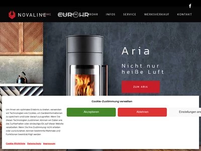Website von Novaline Vertriebs GmbH