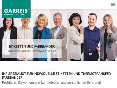 Website von GARREIS Produktausstattung GmbH & Co. KG