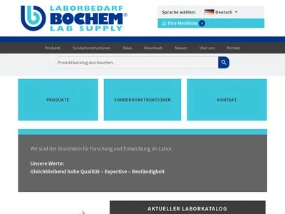 Website von Bochem Instrumente GmbH