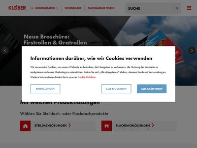 Website von Klöber GmbH