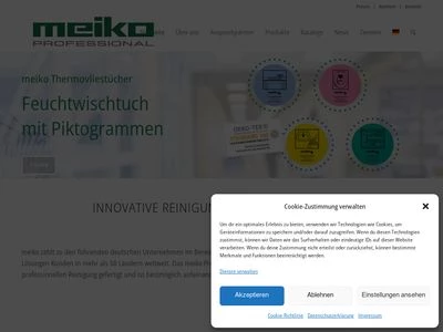 Website von meiko Textil GmbH