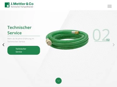 Website von J. Mettler GmbH & Co. KG